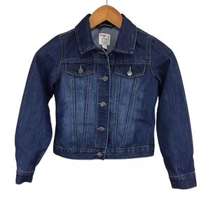 1989 Place Girls Denim Blue‎ Jean Jacket L 10/12